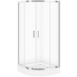 CERSANIT Zestaw kabina prysznicowa IVA 90x90x185 szkło transparentne