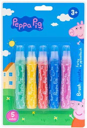 Farby w pędzelkach Peppa Pig 5szt.blister - ASTRA