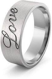 Obrączka srebrna Love - wzór Ag-386