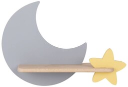 Candellux Dziecięcy kinkiet Moon drewniany księżyc LED 5W
