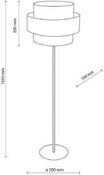 TK Lighting Lampa stojąca Calisto, juta, cylinder, naturalny
