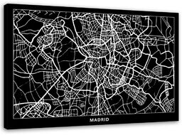 Obraz, Madryt - plan miasta 60x40
