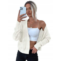 SHEIN SWETER KARDIGAN Z DŁUGIM RĘKAWEM 44 ŁWF