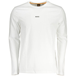 MĘSKA KOSZULKA Z DŁUGIM RĘKAWEM HUGO BOSS BIAŁA