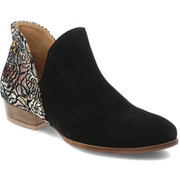 Maciejka Czarne Botki Eleganckie Obuwie Damskie