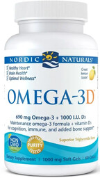 Nordic Naturals Omega-3d 690mg Lemon - 60 Softgels