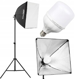 Lampa Softbox 40x40 Żarówka Led 100W Statyw 230