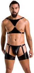 Komplet bielizny męskiej - 047 SET ARON black