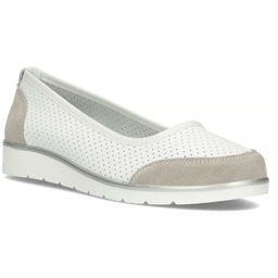 Buty baleriny damskie skórzane Filippo DP4524 białe-41
