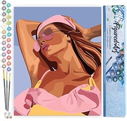 Figured''Art Malowanie według numeru dla dorosłych dziewczyna objęta