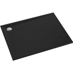 OMNIRES Brodzik prostokątny STONE 100x90x3 czarny mat STONE90-100BL