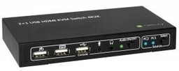 Techly 2-portowy przełącznik KVM HDMI/USB 2x1 z audio