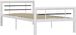 Elior Białe metalowe łóżko jednoosobowe 90x200 cm Z0-B59