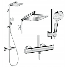Zestaw prysznicowy natynkowy Hansgrohe Crometta E 240 Chrom