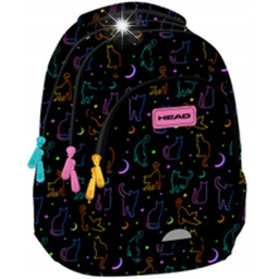 PLECAK SZKOLNY MŁODZIEŻOWY TORNISTER DLA DZIEWCZYN CZARNY KOT