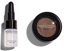 Makeup Revolution Flawless Foils Cień do powiek metaliczny+baza