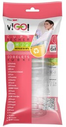 VIGO Kubki plastikowe 7332625 250 ml Przeźroczysty (6