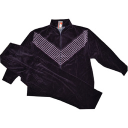 DRES v WELUROWY śliwkowy XXXXL 54 56 4XL