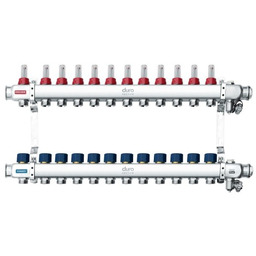 Rozdzielacz do podłogówki 1" R-12 sekcji Duro