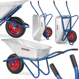 Taczka ogrodowa budowlana HIGHER 130 L z ochroną