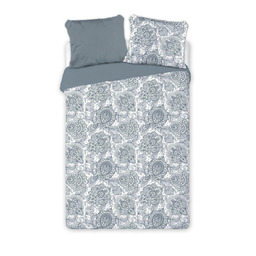 Faro Pościel satynowa 160x200 Elegant 003 ornamenty biała
