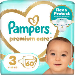 Pampers Premium Care 3 (6-10 kg), pieluchy, 60