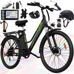 Rower elektryczny miejski Witambike C26 26'' czarny 250W