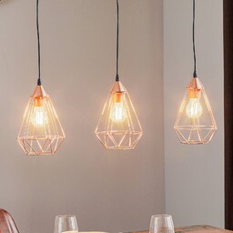 EGLO Lampa wisząca Tarbes, możliwość ściemniania, miedziany, salon