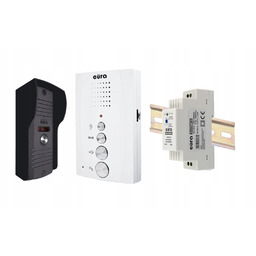 Domofon Bezsłuchawkowy Głośnomówiący +zasilacz Din unifon furtka brama