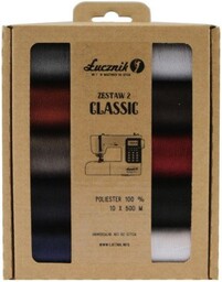 Zestaw 10 nici do maszyn do szycia Łucznik