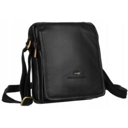 Listonoszka czarna Peterson [DH] Torba skórzana PTN 5031-NDM