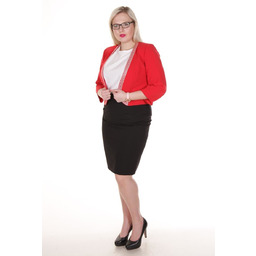 Żakiet FZA898 CZERWONY-42