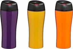Premier Housewares kubek podróżny w kolorze fioletowym/żółtym/pomarańczowym, 450