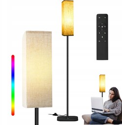 Lampa Podłogowa Rgb Linen Lamp Square 3 Żarówka