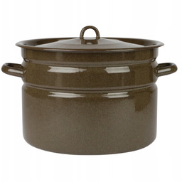 Garnek Emaliowany 15L Duży Gar Szeroki Z Pokrywą