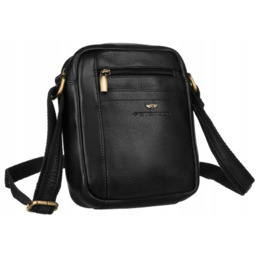 Listonoszka skórzana Peterson PTN 8020-NDM czarna