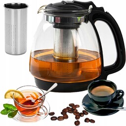 Dzbanek do Herbaty z Zaparzaczem 2,2L Szklany