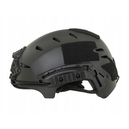 Kask Hełm Exf z szynami Ris rzepy Czarny