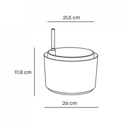 URBALIVE BERBERIS Wisząca donica samonawadniająca okrągła 26 cm,