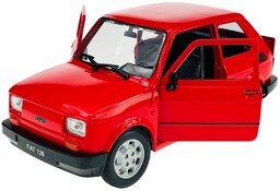 Welly Fiat 126P Czerwony 1:21 Samochód Nowy Metalowy