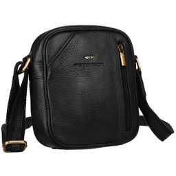 Listonoszka czarna Peterson torba skórzana PTN 8023-NDM BLACK