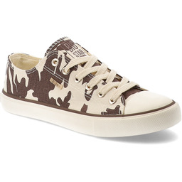 Big Star Trampki damskie, tekstylna cholewka zwierzęcy print