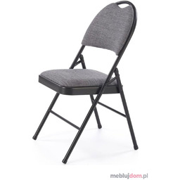 Krzesło składane K-566 Halmar Popiel + Czarny