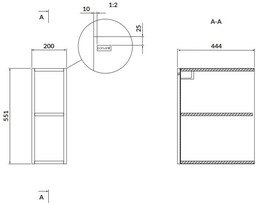 CERSANIT S932-088 Szafka modułowa otwarta dolna larga 20