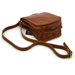 Torebka skórzana vp451l Camel