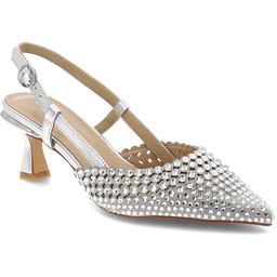 Alma En Pena Czółenka damskie, skóra naturalna ażurowa