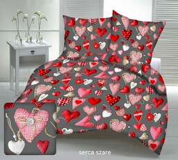 Karo Pościel z kory 140x200 szara ciemna czerwona