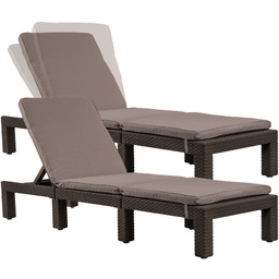 Leżak ogrodowy Daytona Deluxe Keter brązowy, 2 szt.