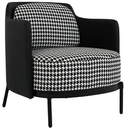 Salonowy fotel Venice MSE011000336 King Home tapicerowany biały