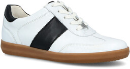 Wygodne trampki ze skóry - CAPRICE 9-23705-44 BIAŁE